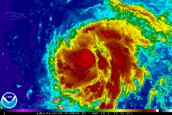 MARIA APPROACHES DOMINICA GIF